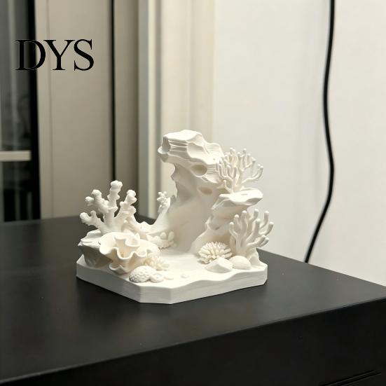 Aquatic Habitat for Small Fish 3D Printed Coral Cave Aquarium Decoration Shrimp, Tank Realistic Sculpture Hideout, Hollow Ornament Hiding Resting And