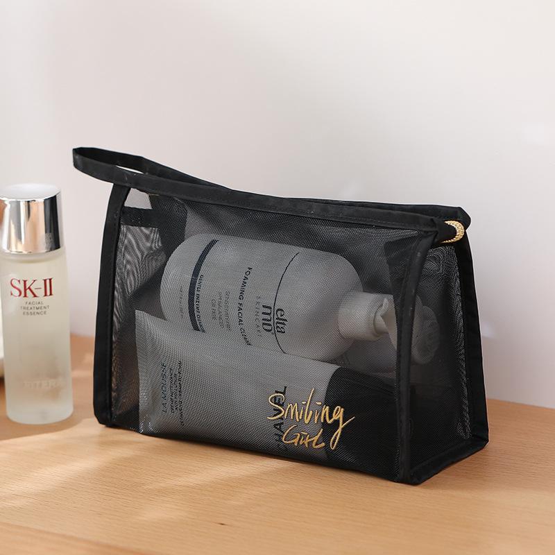 2026Large-Capacity Mesh Cosmetic Toiletry Bag Travel-Friendly Portable Handheld Storage Pouch Logo Customization Available Model