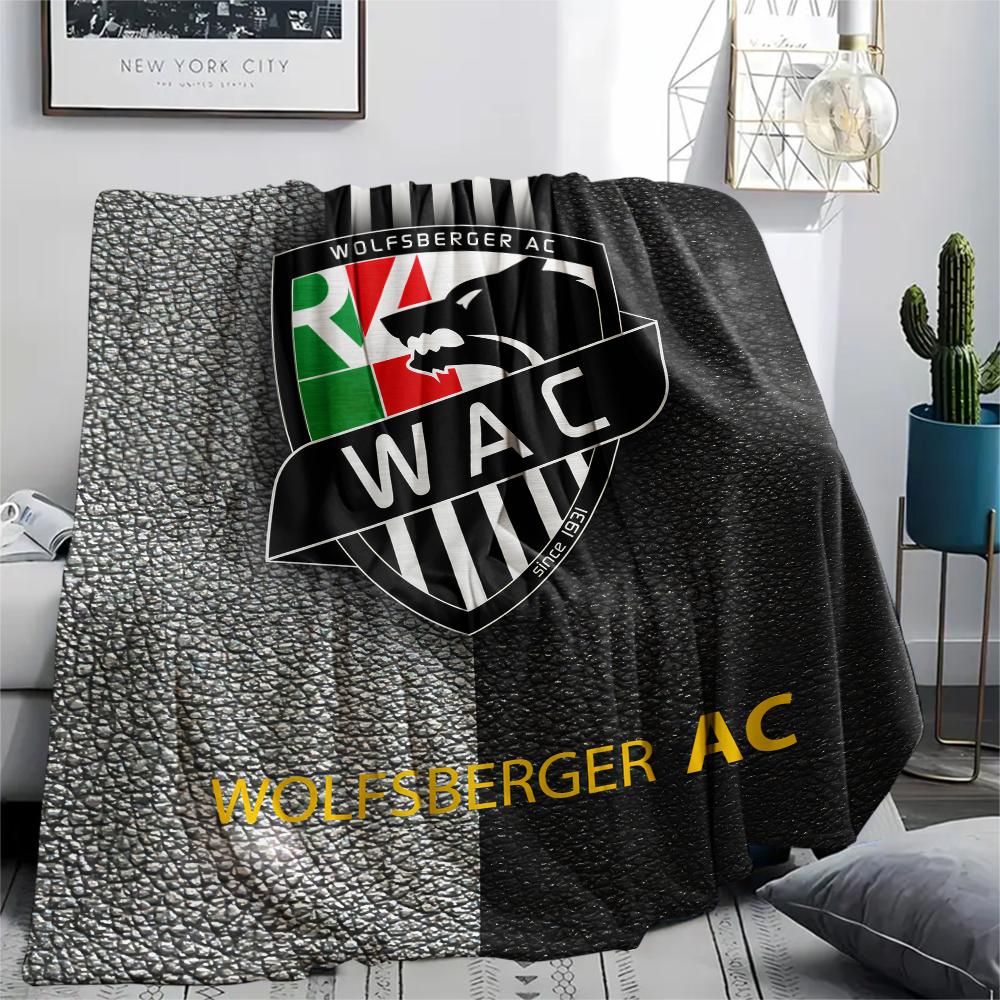 Wolfsberger AC pattern Flannel Blanket, High quality Comfortable for All Seasons, Home Decor, Warmth and Comfort, Perfect for Gifts.