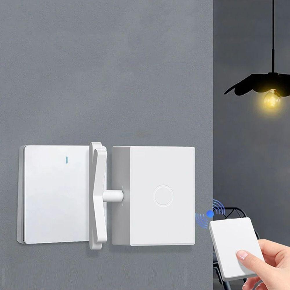 White Smart Remote Control Light Switch Wireless Automatic Button Pusher Home