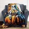 1PC Halloween Ghost Blanket, Throw For Sofa, Bed, Travel, Camping, Livingroom, And Bed, Printing Blanket With Soft And Warm Fabric yy250918194