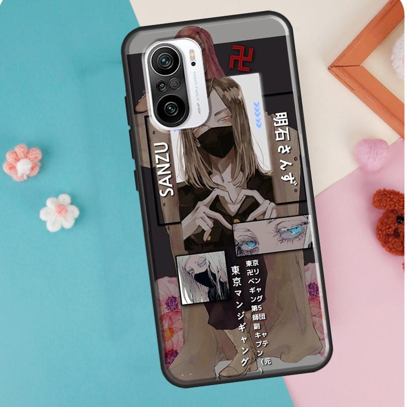 Sanzu Haruchiyo Tokyo Revengers Abdeckung Für POCO M3 M4 F1 F2 F3 X4 GT X3 Pro Fall Für Xiaomi 11T 10T 12 Pro 12X Mi 11 Lite