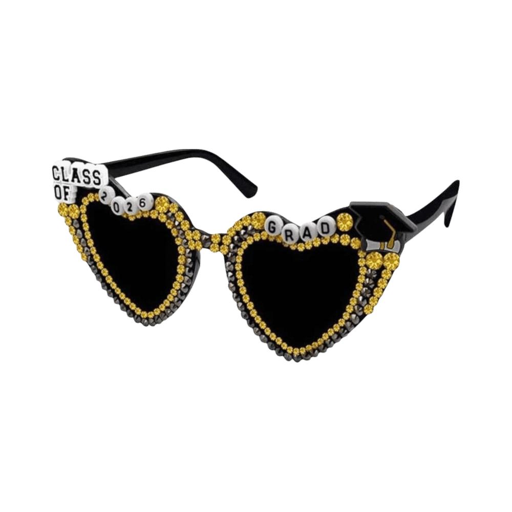 Creative Design Graduation Glasses Funny Style Funny Sunglasses Graduation Sunglasses  Photo Booth чёрный