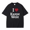 The Most Famous Kanye West Campus T-shirt for Unisex and Women Printed Cotton for Women Sports   Sleeve  for Summer Oversized Tops