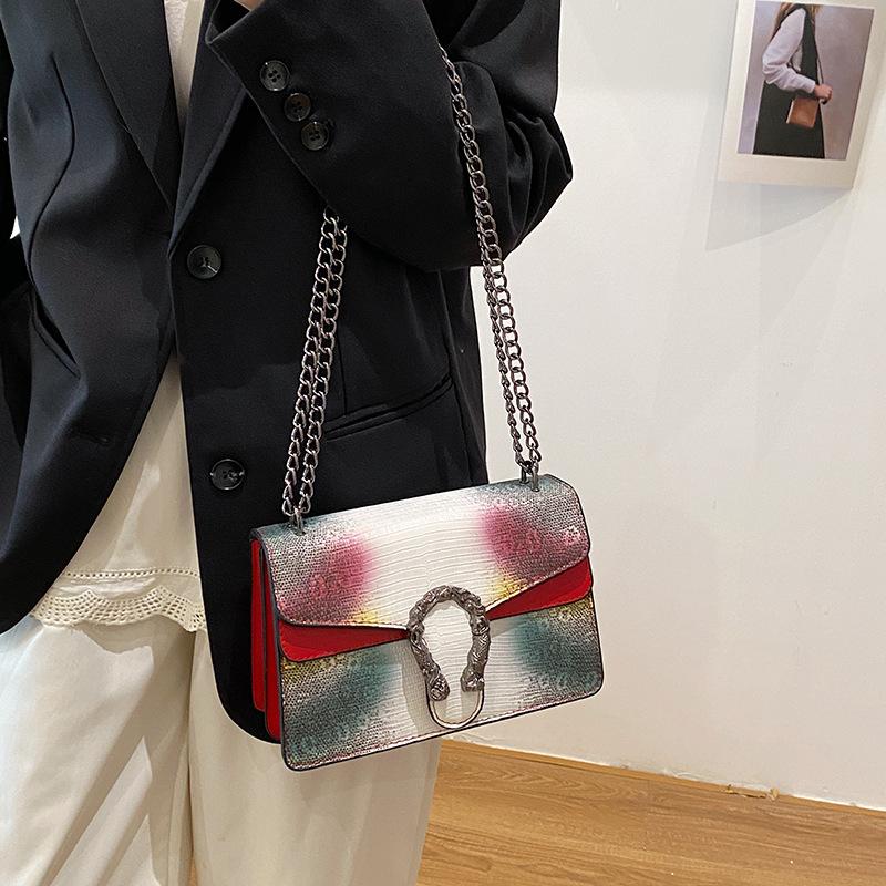 New High-end Fashion Contrasting Bag Single Shoulder Messenger Women's Bag