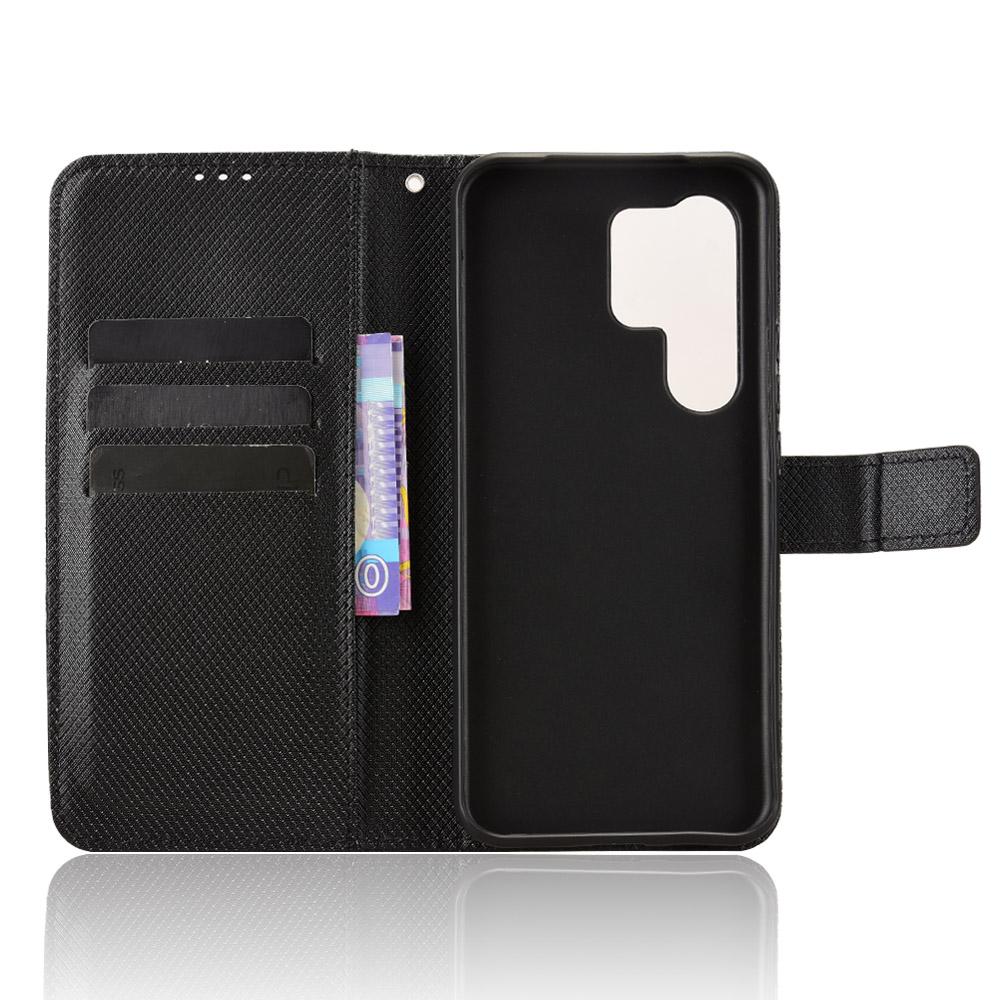For Itel Super 26 Ultra Leather Wallet Case with Strap Diamond Texture Phone Cover