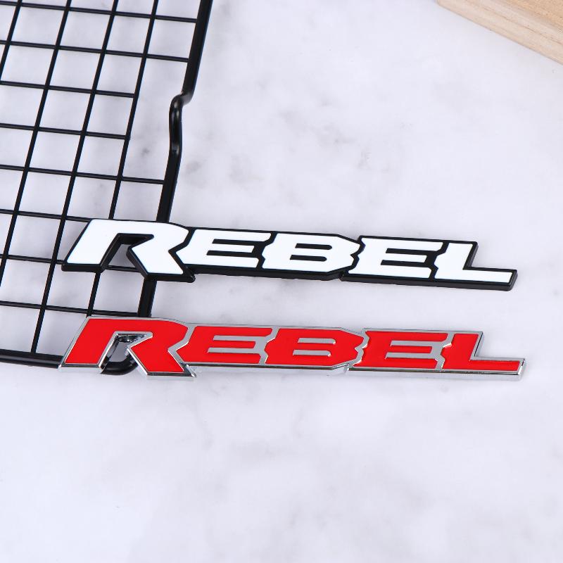 Personalized 3D Metal Car Sticker Rebel Letter Car Decal Self-Adhesive Letter Badge Stickers Car Exterior Decor Accessories
