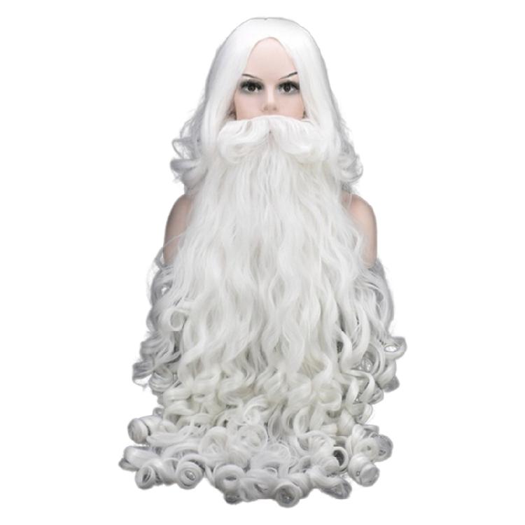 White Santa Beard and Wig Set Christmas Clause Cosplay Costume Accessories