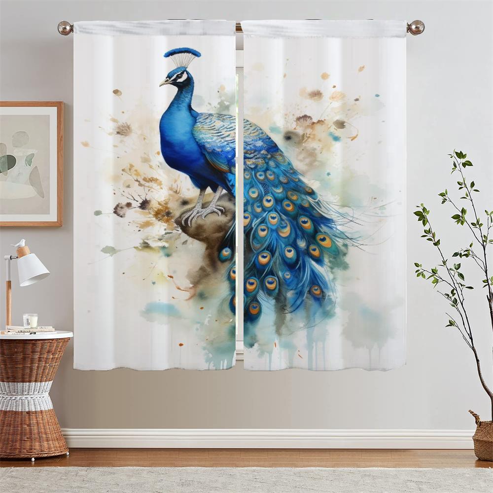 

Павлин Молодежные Шторы для Гостиной Спальни Затемняющие Шторы 2 Шт. Комплект Карнизы Для Штор Бесплатная Таможенная Доставка Товары W50xH70cmx2pcs-CL