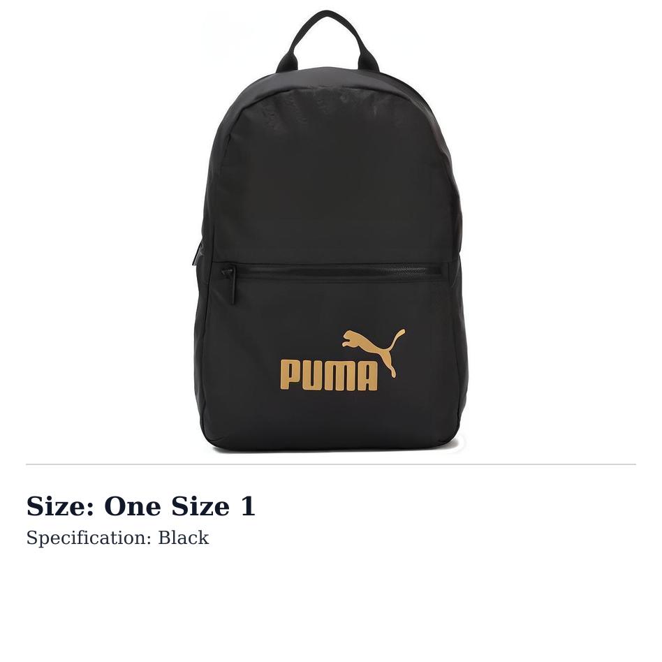 PUMA Polyester Laptop Bag Backpack Regular Unisex Black 077381-03 One Size 1