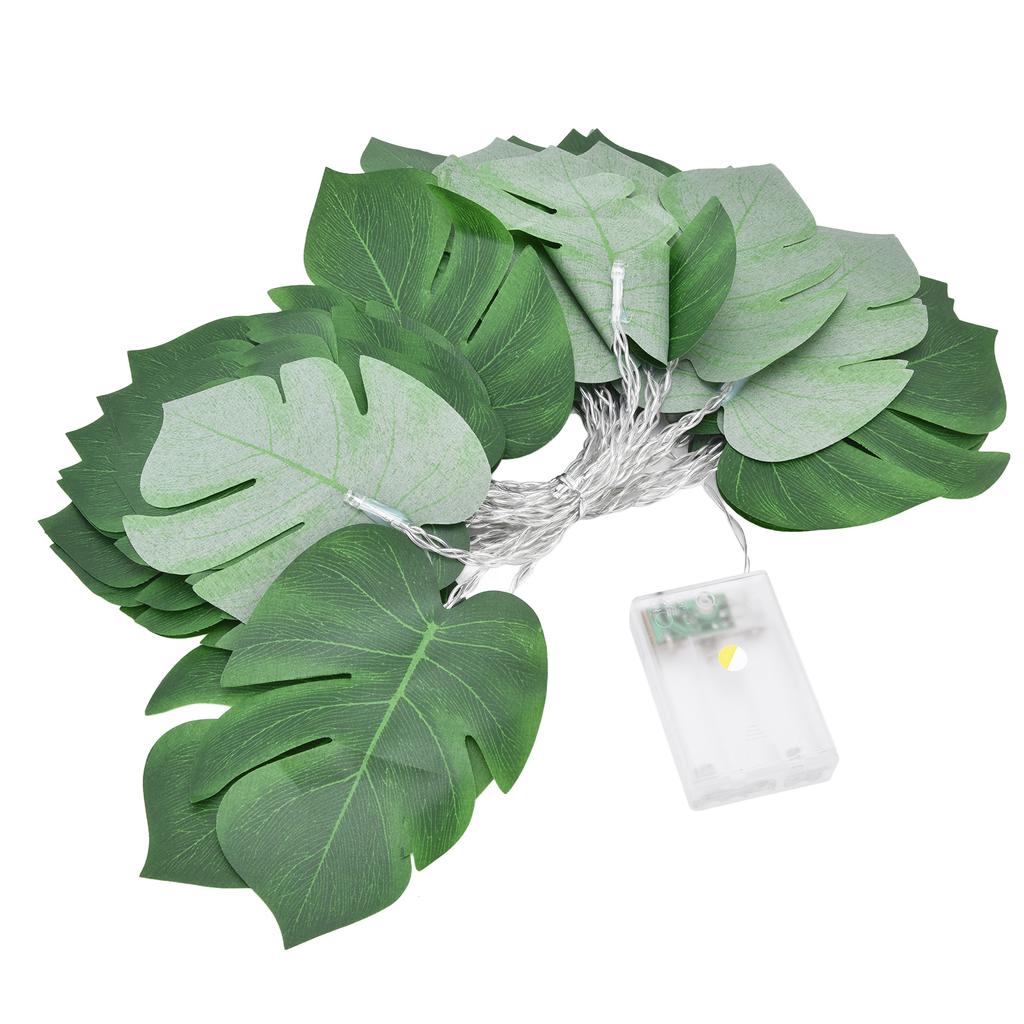 6m Simulationsblatt Lichterkette Dauerlicht Blinkend Duales Modell Künstliche Pflanze LED Lichterkette
