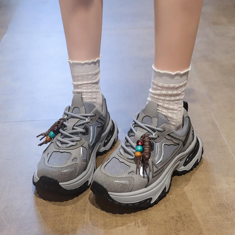 Thick-soled Lightweight Non-slip Dad Shoes 2025 New Autumn Women's Shoes Children's Popular Soft Soles Are Not Tired and Versatile