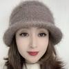 Women's New Hat Winter Knitted Squirrel Fleece Brim Fashionable Winter Warm Versatile Hat