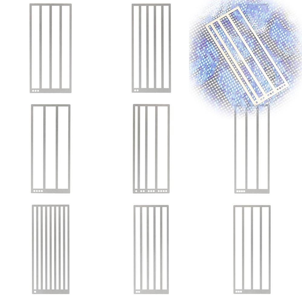 DIY Diamond Painting Ruler Textured Grid Tool Non-Slip Straight Drill Ruler Metal Ruler for Diamond Art Ruler