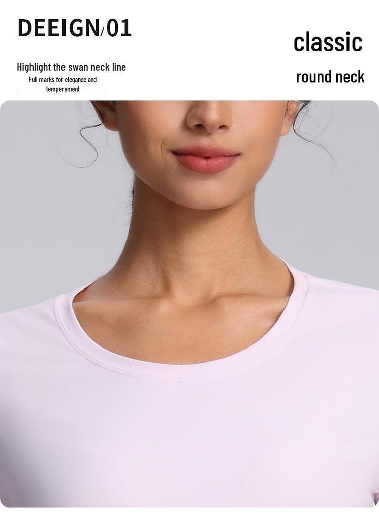 Women's Quick-Dry Slimming Sports T-shirt - Casual Loose Fit for Running & Yoga, Summer Short Sleeve 2026.