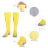 1Paio Set Calzettoni Sportivi da Uomo Calcio Calcio al Ginocchio Antiscivolo Tubo Spesso Giallo Strisce Nere