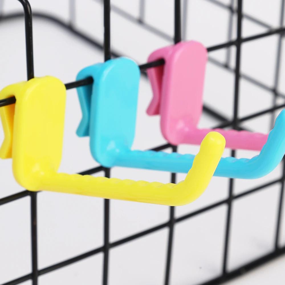 Metal Mesh Panel Hangers Clothes Wall Hanging Hooks Supermarket Display Hooking Racking Accessory Slat Household Organizers Hook