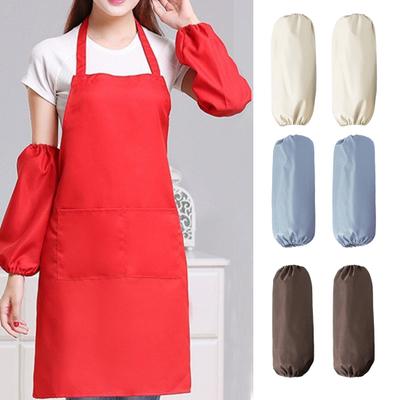 1 Pair Waterproof Oversleeves Elastic Cuffs Anti-Dirty Sleeve Cuff Protection Oil-Proof Scratch-Resistant Kitchen Apron Accessories