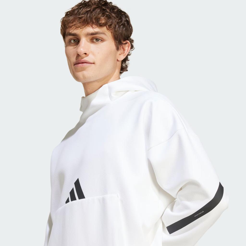 Adidas Z.N.E. True Healing Series FW24 Black Label Uniform Sports Casual Hoodie Men Hoodies White JF2454
