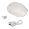 Wireless Mechanical Mouse Ergonomic Design 3 Level Adjustable DPI 1600DPI 2.4G USB Rechargeable MouseWhite