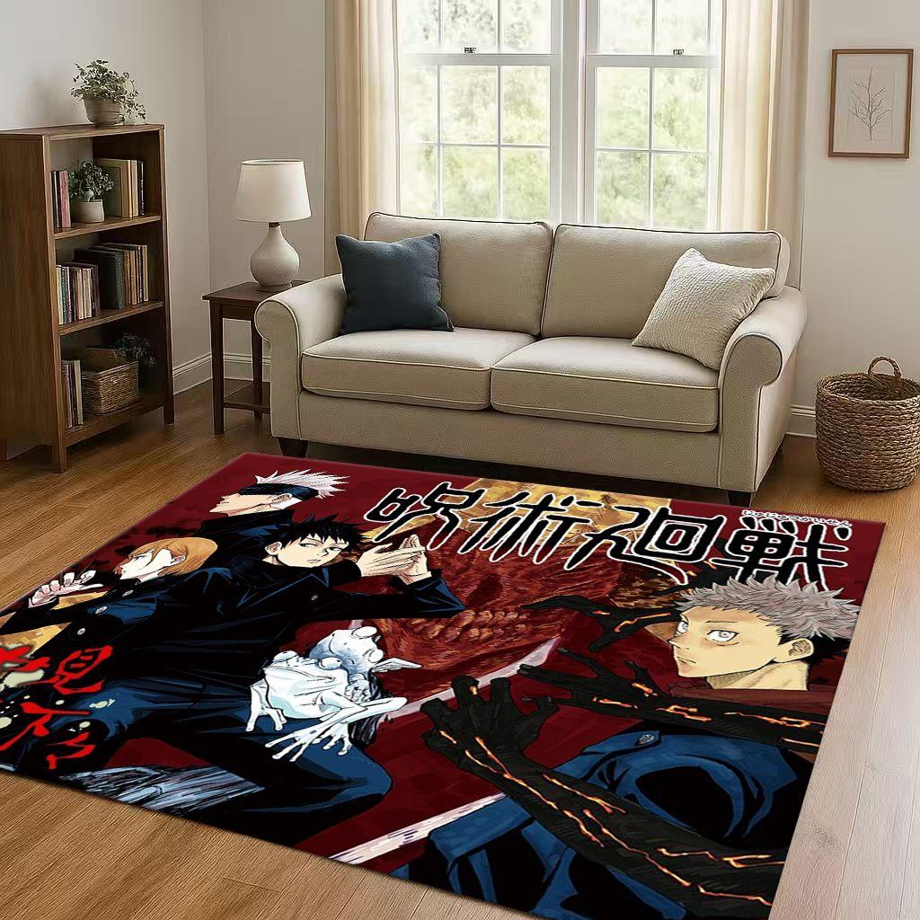 

Anime Jujutsu Kaisen Cartoon Itadori Yuj Living Room Non-Slip Area Rug Carpet for Bedroom Playroom Sofa,Home Decor Doormat KID 40x60cm( 15x23in )