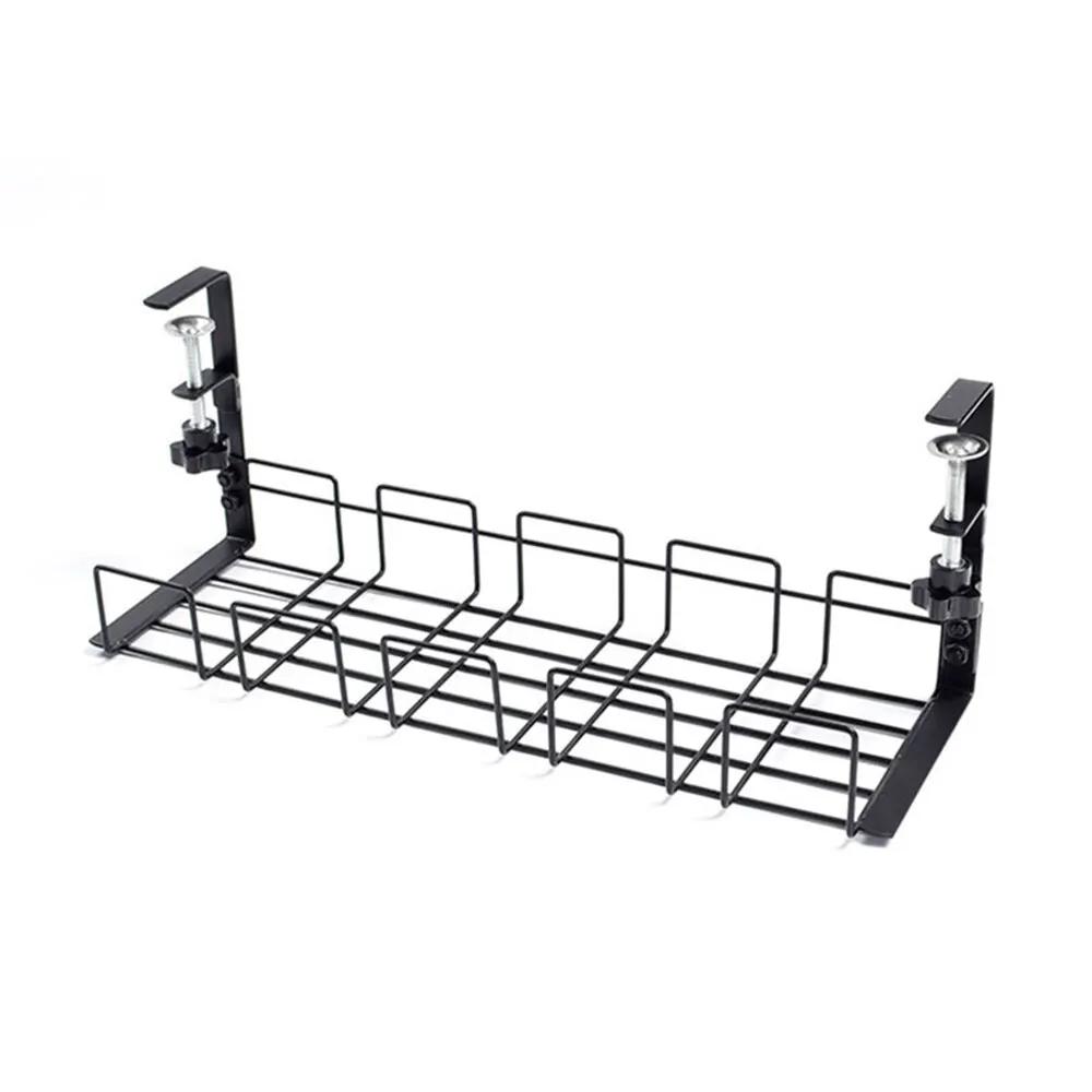 Xiaomi Under Desk Cable Management Tray Metal Wire Organizer No Drill Power Strip Holder Storage Rack for Computer Desk Office Router