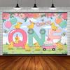2D "ONE" Duck Birthday Tapestry, Yellow Duck Party Background