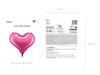 PartyDeco HEART Foil Balloon Pink 75x645