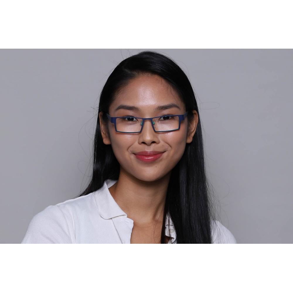 Full Rim Rectangle Blue Smartbuy Collection Trinity Asian Fit M387f Fashion Unisex Eyeglasses