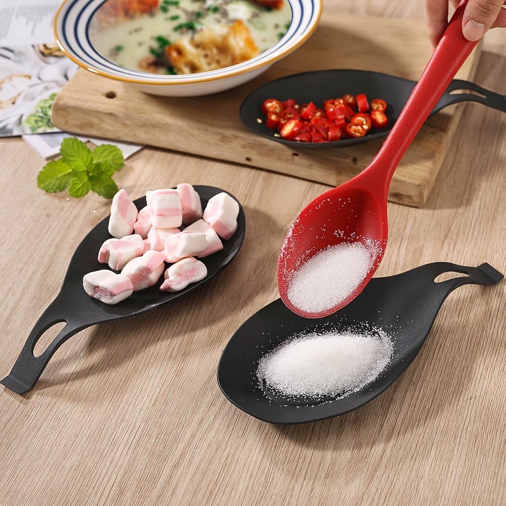 New 5pcs Silicone Spoon Rest Heat-Resistant for Kitchen Utensils Spatula, Ladles