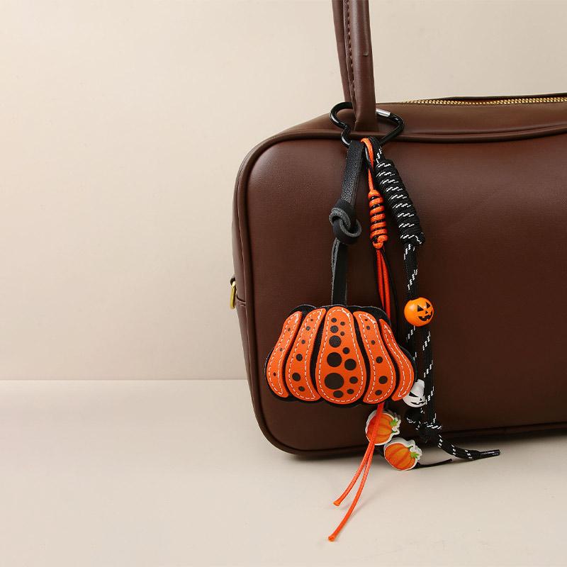 Kreativer Halloween-Kürbis-Anhänger Modischer Leder-Kürbis-Taschen-Anhänger Hochwertiger Gestrickter Schlüsselanhänger-Anhänger Neue Vielseitige Geschenke