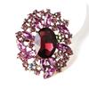 SKEDS Creative Luxury Crystal Flower Brooch Jewelry For Women Elegant Rhinestone Exquisite Corsage Badges Classic Brooches Pins