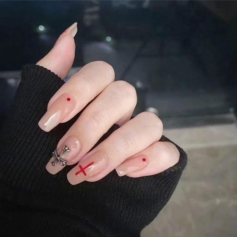 

Европейский стиль барокко, носимые наклейки для накладных ногтей Glue Type