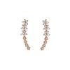Orecchini a Perno Fiore Stella in Argento Zircone alla Moda per Donna Piercing Semplice in Metallo Orecchini Rampicanti Accessori Gioielli
