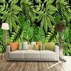 Any Size 3D Wal Mural Green Palm Tree Leaf Mural For Living Room TV Sofa Bedroom Background Wallpaper