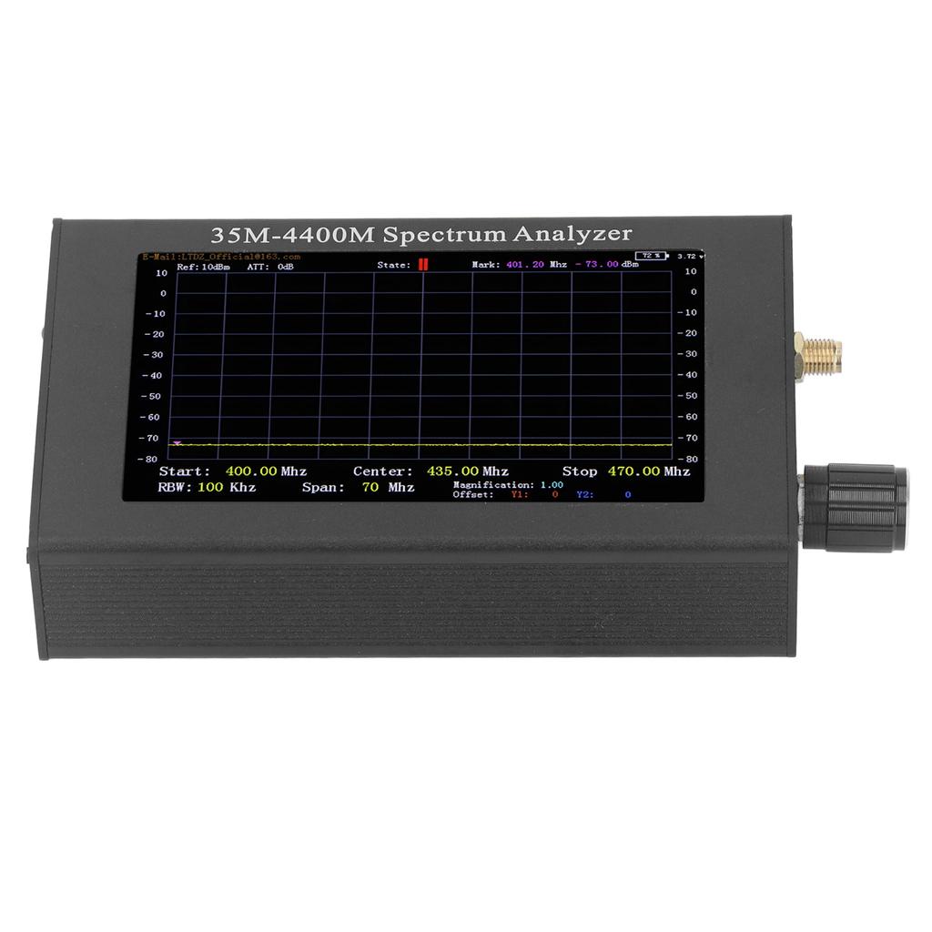 Frequency Analyzer Handheld 35‑4400MHZ Tiny RF Domain Analysis with Tracking Source Module