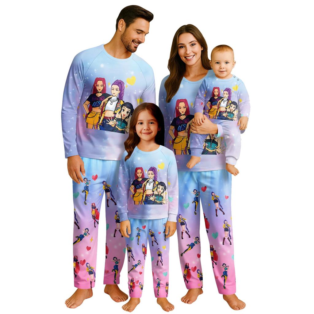 Family Matching Sets Pajamas, Loungewear Outfits,Family Matching Long Sleeve Tops+Pants Set