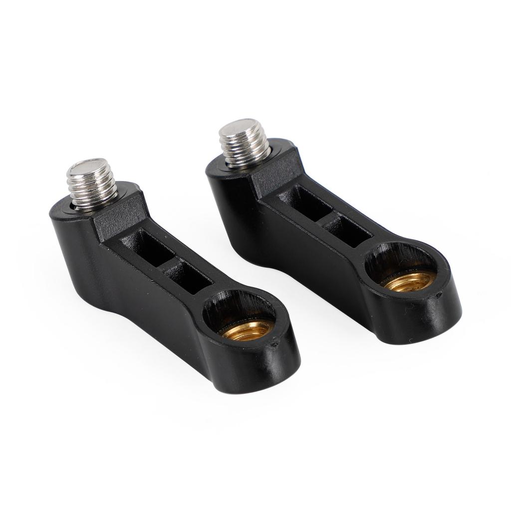Motorcycle Plastic Mirror Extender-Riser-Extension Black 10mm - M10x1.5 For BMW
