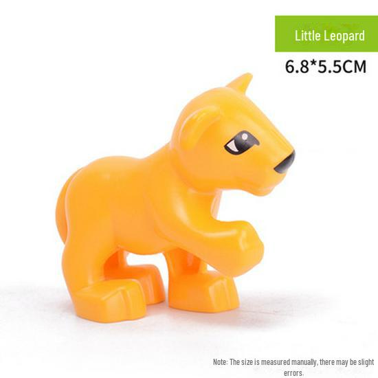 Lego-Compatible Large Animal Accessories Building Blocks for Kids' Prairie, Ocean, Jungle Simulations, Ages 3+
