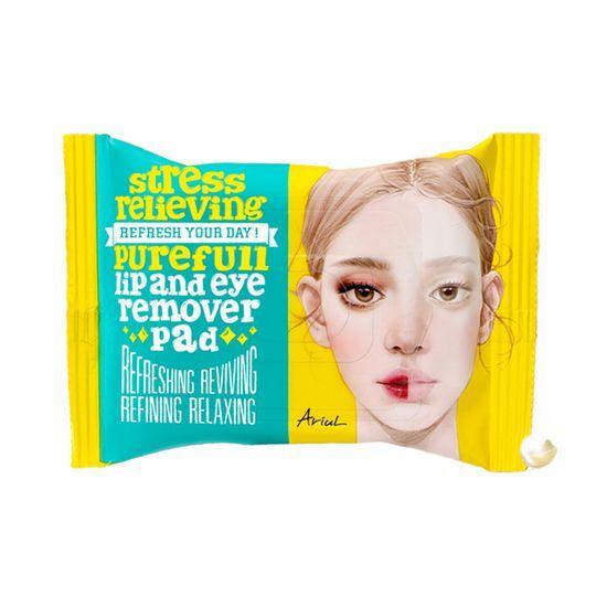 ARIUL Stress Relieving Lip & Eye Remover Pads, 30 Sheets