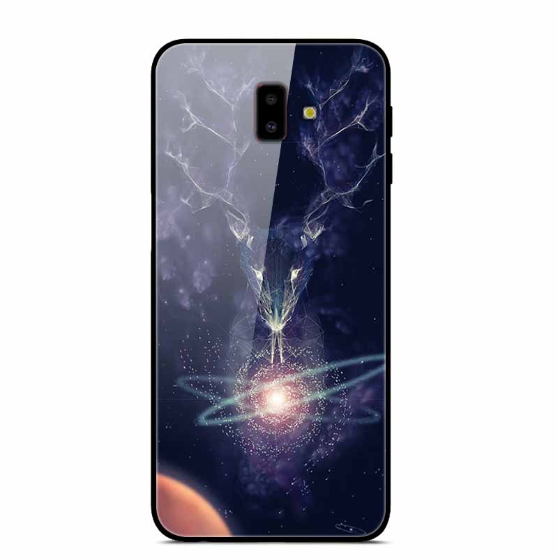For Samsung J6 Plus Cases J4Plus J8 2018 Fashion Tempered Glass Hard Back Case For Samsung Galaxy J8 2018 Cover J6 J4 2018 Funda