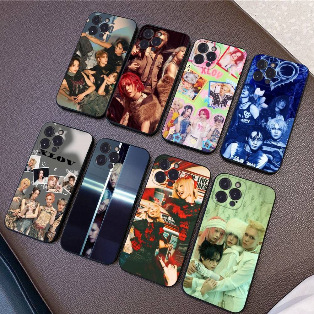 Kpop Group XLov Phone Case For IPhone 16 Pro Max 15 17 Plus 14 13 12 Mini 11 Black Cover