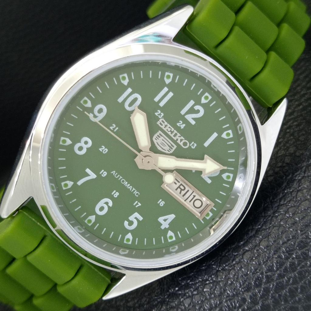 

ВИНТАЖНЫЕ SEIKO 5 AUTOMATIC 6309A ОТРЕСТАВРИРОВАННЫЕ ЯПОНСКИЕ МУЖСКИЕ ЗЕЛЕНЫЕ ЧАСЫ a441660-1 Sk-a441660