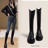Boots Boots Women's Autumn and Winter Fleece Thick-soled Wide Big Tube Wide Fat mmV Mouth Tall Knight Boots