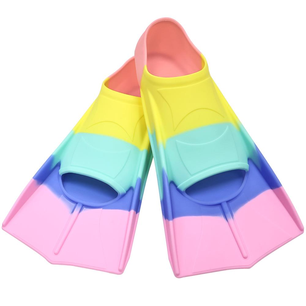 

Silicone Swimming Flippers Snorkel Fins Short Frog Shoes Professional Training Breaststroke Scuba Diving Freesnorkel Men Women XS