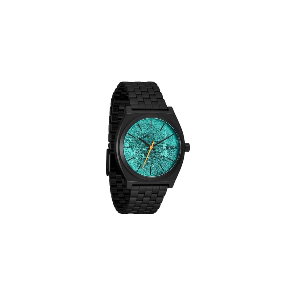 Мужские аналоговые кварцевые часы Nixon Time Teller Черный ремешок из нержавеющей стали 258353