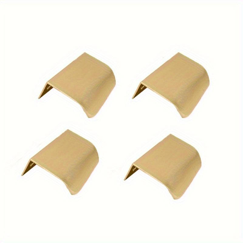 

4 шт. Черная ручка-пуля для шкафов, кухонные скрытые ручки для ящиков, алюминиевая плоская скрытая ручка для двери с задним креплением для дома, современная, простая установка золотистый