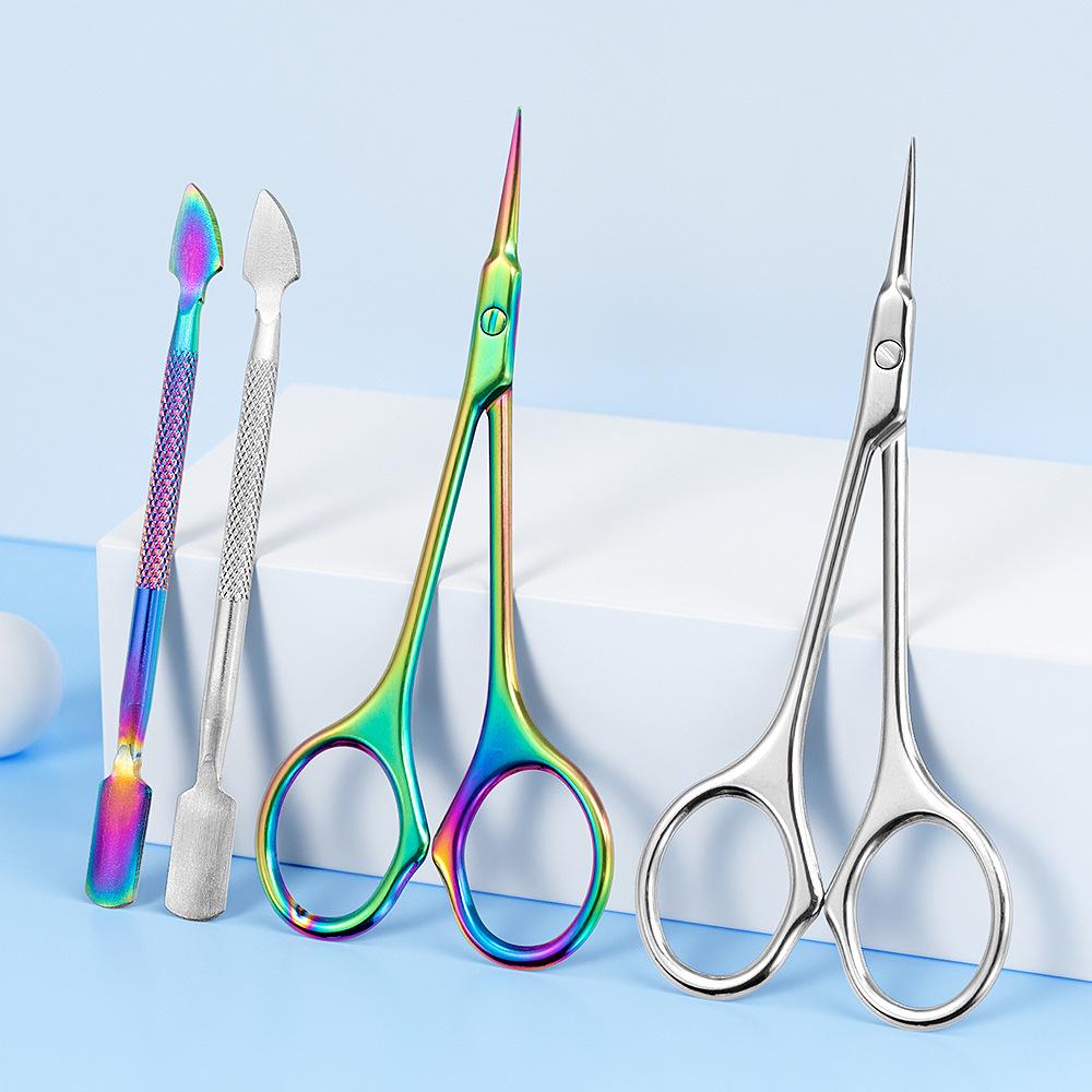 Russian Style Bent Tip Stainless Steel Cuticle Nipper & Nail Clipper Set