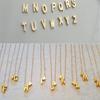 Elegant Peach Heart Initial Necklace - Versatile 26-Letter Clavicle Chain