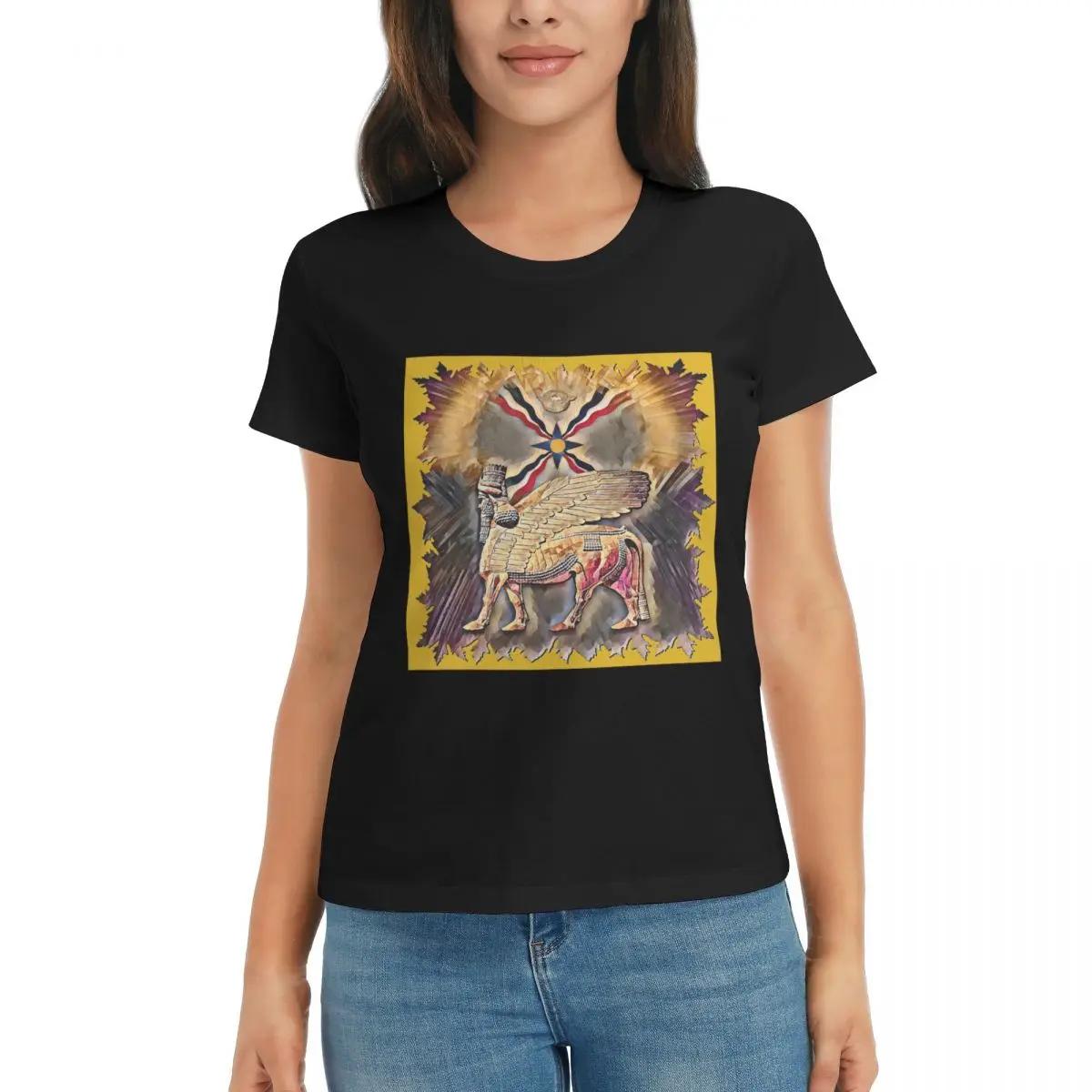 

Women TShirt Luxury Assyrian Suryoyo Flag Summer Short Sleeve Tees Crew Neck Cotton T Shirts Clothes Tops Streetwear 4XL